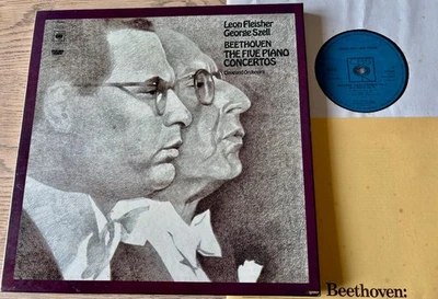 CBS 77371 BEETHOVEN THE FIVE PIANO CONCERTOS 3-LP FLEISHER (1974) NM- GERMANY - Image 1 of 4
