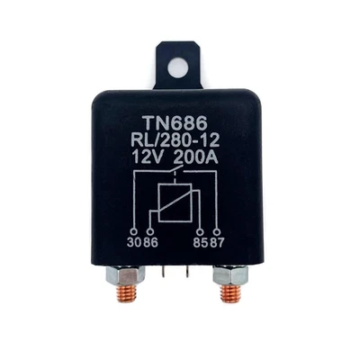 Relè per Auto a 4 Pin 12V 200A, Relè per Carichi Pesanti, Relè Isolatore Automat - Immagine 1 di 4