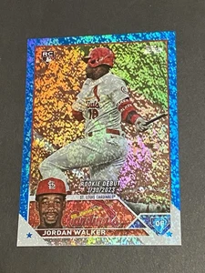 Jordan Walker, RC, 2023 Topps Update Series, Blue Foil, 383/999, Karte #US122 - Bild 1 von 3
