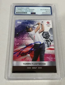 Tommy Fleetwood Signed 2024 Topps Team Great Britain Olympic Card PSA/DNA Rare - Picture 1 of 2