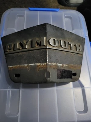 1946-1948 PLYMOUTH UPPER NOSE PANEL AND EMBLEM - Image 1 of 4