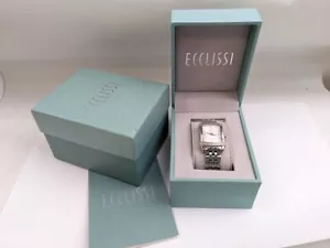 Orologio da polso Lg 925 ECCLISSI diamanti argento sterling donna 72 g pesante 33735 - Foto 1 di 7