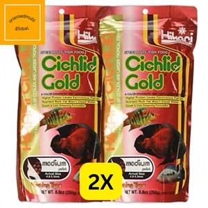 Pellet mediano Hikari cíclido dorado 250 g 8,8 oz para pecera comida para acuario - Imagen 1 de 9