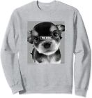 THE DOG Artist Collection Sweatshirt S,M,L,XL,2XL Chihuahua Gray