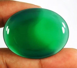 52,30 CT ÓNIX VERDE NATURAL SOLEMANI HAKIK ÁGATA OVALADO CABUJÓN PIEDRA PRECIOSA SUELTA - Imagen 1 de 9
