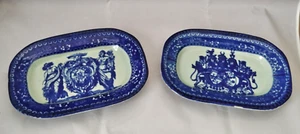 Pair of Heavy Blue & White Platter's ~ Victoria Ware Ironstone ~ Great Condition - Picture 1 of 8