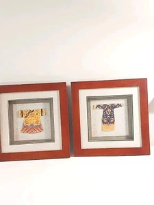 Imperial Yellow Empress Mini & Kesi Semiformal Robes Window Framed Wall Hangings - Picture 1 of 8