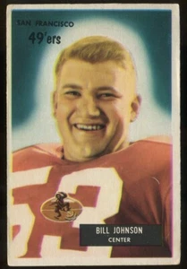 1955 Bowman #46 Bill Johnson San Francisco 49ers - Foto 1 di 2