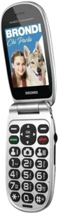 TELEFONO BRONDI AMICO COMFORT NERO RUBBER A CONCHIGLIA PER ANZIANI, VOLUME ALTO - Foto 1 di 2