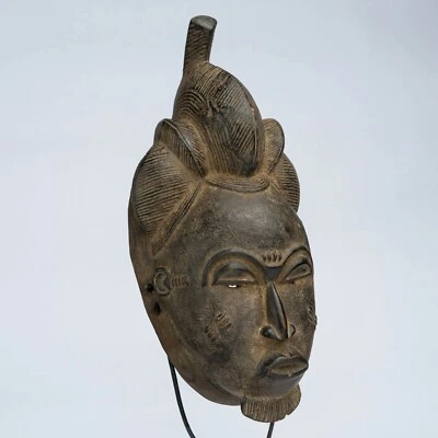 D148 - MASQUE AFRICAIN, ART TRIBAL ANCIEN AFRICAIN, MASQUE BAOULE, RCI - Photo 1/4