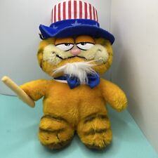 Vintage 1981 Garfield Plush R. Dakin Uncle Sam Patriotic US Flag Pre-Owned