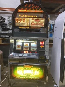 Bally 6000 Blazing 7’s Double Jackpot Quick Hit Progressive SLOT MACHINE - Picture 1 of 6