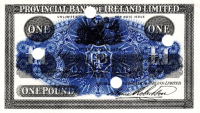 Northern Ireland 1 Pound 1926 Error UNC Provincial Bank Proof Note P-UNL - Image 1 of 2