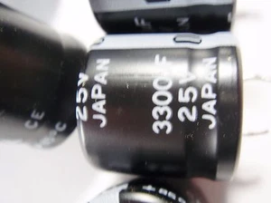 1x 3300uF 25V ESR=0,04 ELKO snap in radial Matsushita Japan #14-38/a - Picture 1 of 11