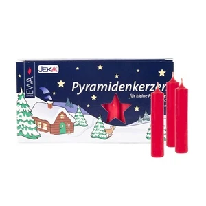 50 Red 14mm diameter German Christmas Pyramid Candles Made in Germany - Picture 1 of 3