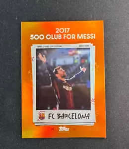 2023-24 Topps Focus FC Barcelona 2017 500 Club for Lionel Messi /25 - Picture 1 of 2