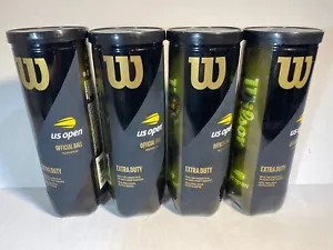 4 Cans Wilson US Open Official Ball Extra Duty BRAND NEW SEALED - Picture 1 of 2
