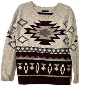 American Eagle Outfitters Size XS Wool Blend Native American Print Sweater - Picture 1 of 12