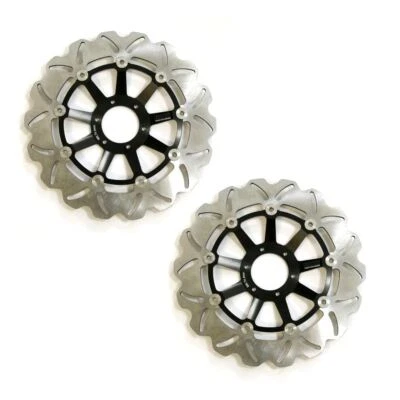 Par de discos de rotor de freno delantero ondulado Rezo para Aprilia RST 1000 Futura 01-05 Foto 1 de 4