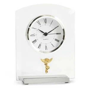 Chiropractor Beveled Glass Quartz Clock w/Stainless Steel Accents - Afbeelding 1 van 1