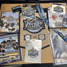 2011 Winter Classic Lot Pittsburgh Penguins Heinz Field Program Banner Plaques
