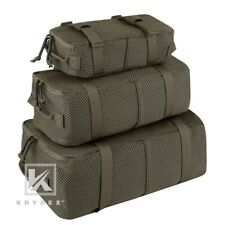 KRYDEX Tactical Modular Pouch Outdoor Storage Mesh Travel Suitcase Ranger Green
