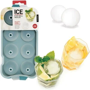 ICE BALL MOULD - Silicon Tray Makes 8 Ice Balls 4.5cm Drink Party **FREE DELIVER - Picture 1 of 8