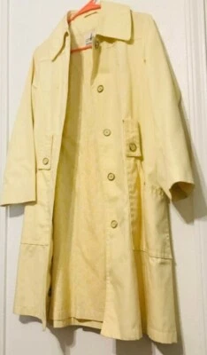 Hermosa gabardina ATLEIGH vintage años 60 para mujer hasta la rodilla rara 8P Foto 1 de 4