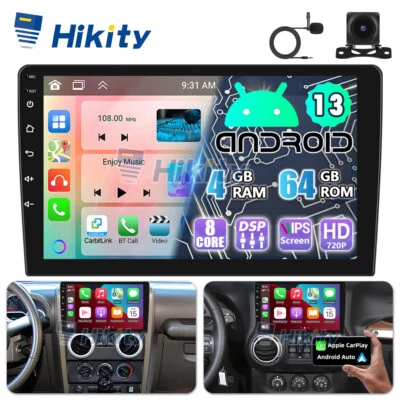 10" 8Core 4+64GB CarPlay Android 15 Radio Für Jeep Wrangler JK 2007-2018 GPS RDS - Bild 1 von 4