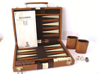 Backgammon in Kunstleder Koffer Legespiel Würfelspiel Schmidt Spiel Vintage
