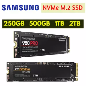 Samsung NVMe M.2 SSD PCIe 970 EVO Plus 980 Pro 500G 1TB 2TB 4TB Blistering speed - Picture 1 of 5