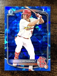 2025 Bowman Chrome Sapphire 1st JJ Wetherholt Prospect Cardinals - Picture 1 of 2