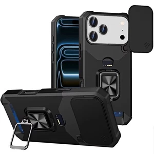 For iPhone 17 Pro Max Case Multi-Use Card Holder with Lens Cover +Tempered Glass - Picture 1 of 15