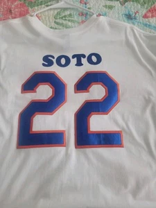 NY METS JUAN SOTO NUMBERED TEE SHIRT XL - Picture 1 of 2
