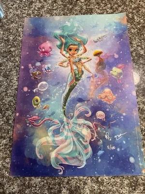 Obra de arte Disney edición limitada 11/100, Sirenita firmada por Whitney Pollett Foto 1 de 4