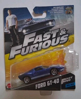 Mattel Fast and Furious Ford GT40 Fast Five 32/32 Blue NOS - Image 1 of 3