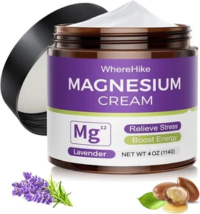 Natürliche topische Magnesium Creme für Schlaf, Nacht Magnesium Lotion für Schmerzen und - Bild 1 von 8
