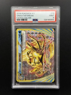 Omastar BREAK 19/124 Fates Collide Holo Rare Pokemon TCG - PSA 9 Mint - Image 1 of 2