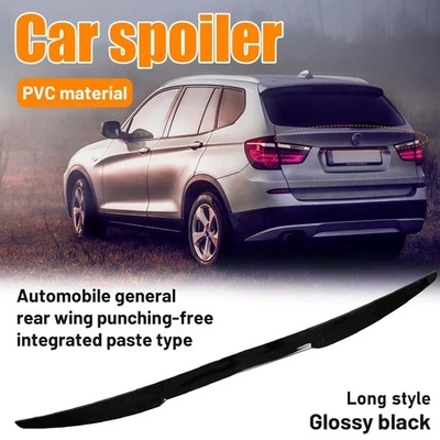 Car Rear Roof Lip Spoiler Wing Closs Black Tail Trunk Universal 45" Adhesive USA Foto 1 de 4