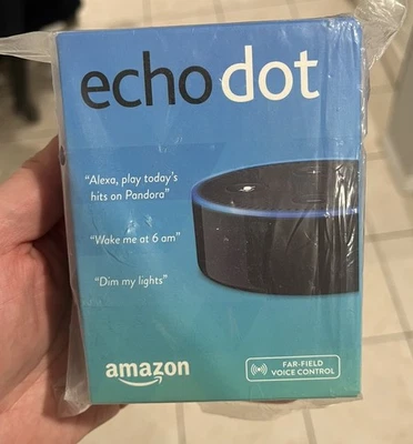 Amazon Echo Dot (2nd Generation) Black Smart Assistant Alexa New In Box - Image 1 of 4