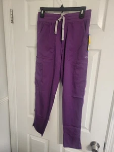 Wonderwink Womens XS Petite Scrub Pants 5519P Slim Leg New NWT Purple/Eggplant - Picture 1 of 8
