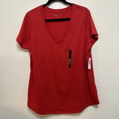 Camiseta Torrid Girlfriend Signature Jersey Cuello en V Talla 1/14-16/1X/Roja Nueva con Etiquetas Foto 1 de 4