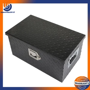20" x 12" x 10" Black Aluminum Truck Bed Tool Box Truck Trailer Trunk Storage - Picture 1 of 14