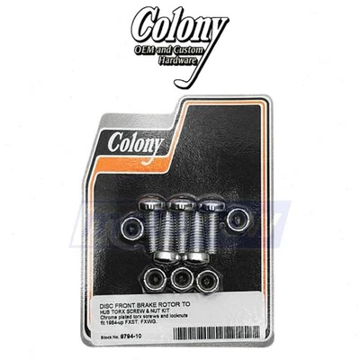 Colony Brake Rotor Hardware Kit for 2001-2006 Harley Davidson FXSTBI Night xj - Image 1 of 4