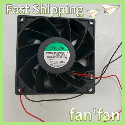 SUNON PMD2409PMB1-A 2Pin Inverter Cooling Fan Fast Shipping 24V 12.2W 92×92×38MM - Image 1 of 2