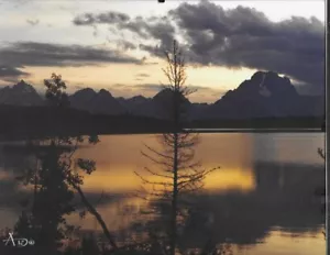 Foto enmarcada calendario Grand Teton 8,5X11 "Jackson Lake at Sunset" enero 2022 - Imagen 1 de 5