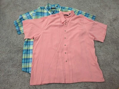 Lot of 2 Roundtree & Yorke Button Up Shirt Mens XXL Preppy Casual - Image 1 of 4