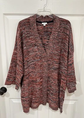 Suéter Pure Jill Naranja Teñido Espacial Talla L Alto Foto 1 de 4