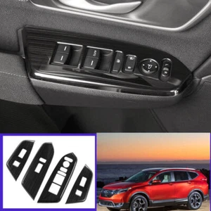 For Honda CRV CR-V 2017-2022 Black Titanium Window Lift Lock Switch Panel Trim - Picture 1 of 6