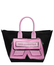 Karl Lagerfeld handbags women ikon 236W3891A999 Black big cotton lined interior
